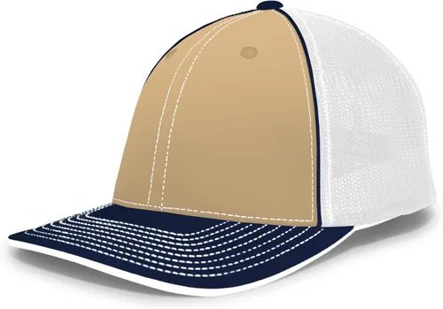 Vista 30 de Pacific Headwear Gorra unisex Pacific Headwear Trucker Flexfit® para adultos Grafito/Negro/Negro