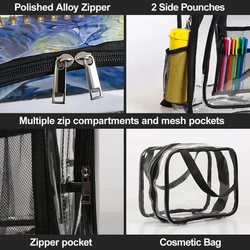 Vista 3 de Mochila transparente para padres de 2 piezas