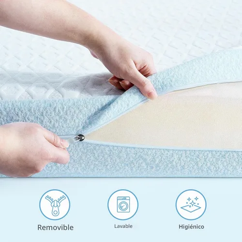 Vista 6 de Dourxi Colchón de cuna de doble cara de espuma viscoelástica de gel