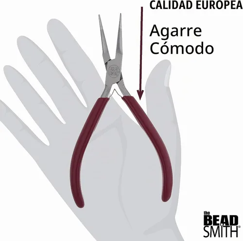 Vista 4 de The Beadsmith Alicates de punta de cadena larga, herramienta de fabricación de joyas de 6.25 pulgadas (6.299 in) con cabeza de acero pulido, agarre