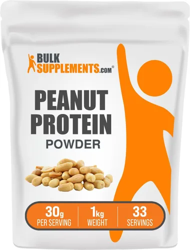 Vista 6 de BulkSupplements. com Polvo de proteína de maní, harina de proteína de maní, sin gluten, 1.06 oz por porción, 17.64 oz (1.1 libras) (paquete de 1)