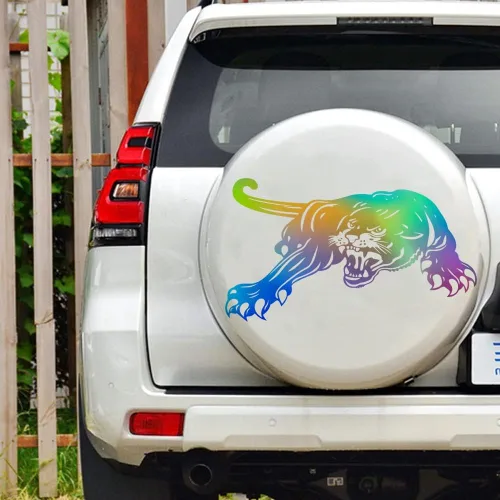 Vista 6 de JSCARLIFE Panther - Calcomanías de automóvil, prácticas calcomanías láser para capó de automóvil, calcomanías gráficas de vinilo autoadhesivas