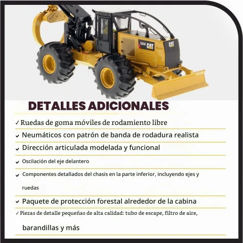 Vista 5 de Diecast Masters Caterpillar 555D Skidder High Line Series Vehículo, 7.29 x 3.03 x 2.68 pulgadas