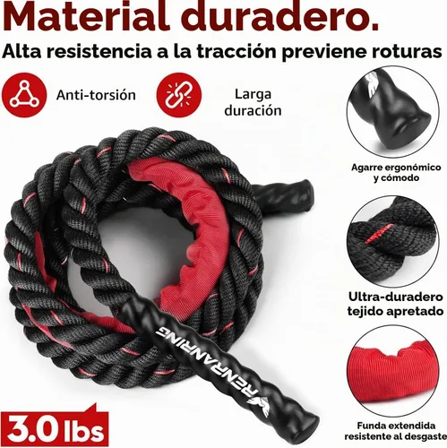 Vista 2 de Cuerda de saltar, cuerda de saltar pesada para hombres y mujeres