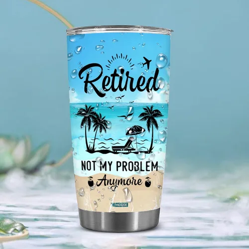 Vista 6 de WHIDOBE Regalo para la jubilación – Regalos de jubilación – Jubilado no es mi problema más – Taza de jubilado para hombres, mujeres, papá, mamá