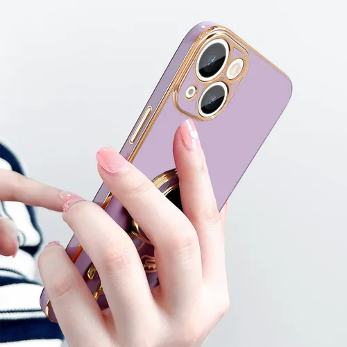 Vista 4 de Pepmune Funda compatible con iPhone 14 Plus, diseño de soporte de astronauta en 3D, protección de cámara, a prueba de golpes, suave funda para Apple