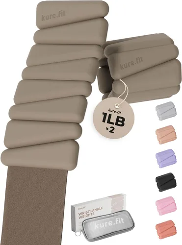 Vista 25 de Peso para Pilates Pesas ajustables para muñeca y tobillo para mujeres Brazaletes con peso 1 libra/ 2 libras cada una (Juego de 2) Juego de 2