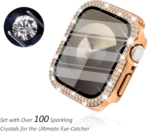 Vista 194 de Surace Bling - Carcasa con protector de pantalla para Apple Watch Series 3, 2, 1 de 1.496 pulgadas