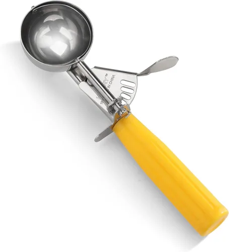 Vista 8 de New Star Foodservice 34905 cuchara de presión para pulgar de grado comercial/cuchara para helado, acero inoxidable 18/8, 0.875 oz, tamaño 40, púrpura