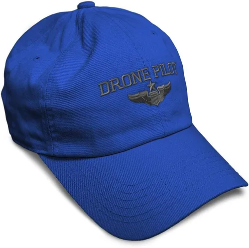 Vista 16 de Gorra de béisbol suave, dron, piloto, gris, bordado, insignias, ovnis, algodón, para papá veterano, sombreros para hombres y mujeres Aqua Design Only
