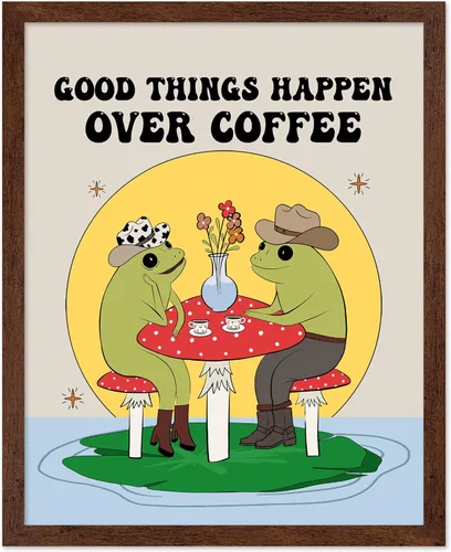 Vista 59 de Poster Master All That Is Meant To Be Poster - Retro Frog on Mushroom Print - Meditation Art - Motivational Design - Preppy Print - Trendy Decor