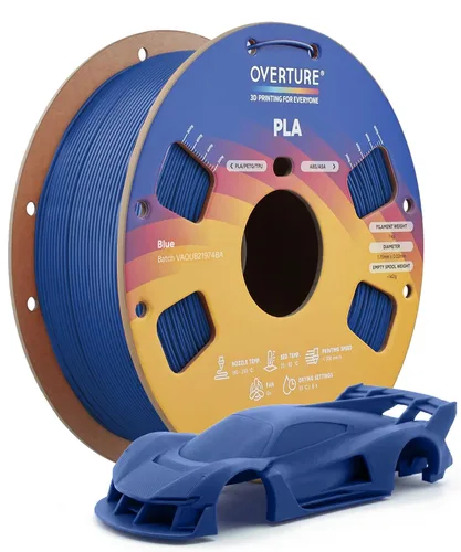 Vista 17 de OVERTURE Paquete de 10 filamentos PLA de 0.069 lbs (0.069 in), filamento de impresora 3D de herido ordenado, paquete de 10 bobinas de 2.2 libras