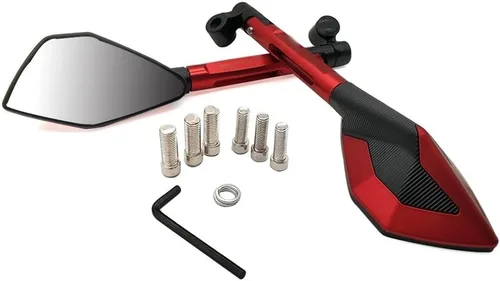 Vista 5 de Para Kawasaki Z250 Z300 250R Z900 Z650 Z800 NINJA 250 300R 300 CNC Espejos retrovisores Moto Retrovisores Espejos Laterales Accesorios Espejo Negro