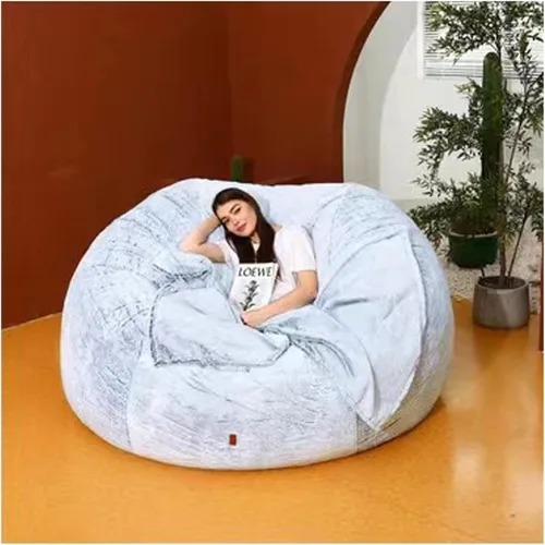 Vista 7 de NAZARR Puf para adultos (sin relleno), silla de puf gigante, sillas de puf grandes, funda para silla puff grande, silla puff para adultos de 5 pies