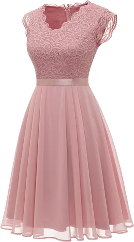 Vista 31 de Dressystar - Vestido de dama de honor, sin mangas, con cuello en V, para fiesta de boda