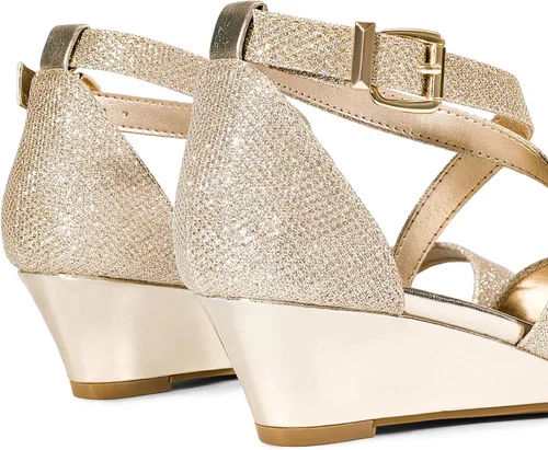 Vista 5 de DREAM PAIRS - Sandalias de tacón bajo con correa de tobillo para mujer