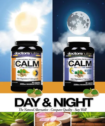 Vista 4 de Stay-Calm Natural Relaxant Fórmula de apoyo 24/7 día o noche - 60 cápsulas