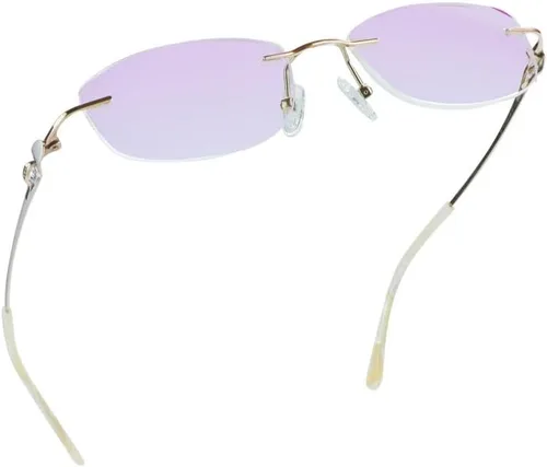 Vista 6 de LifeArt Pure Titanium Frame Glasses/Blue Light Blocking Reading Glasses, Reduce Eyestrain, Stylish for Men and Women