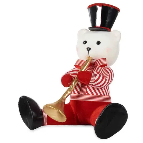 Vista 2 de Figura Decorativa Krist+ Oso Trompeta