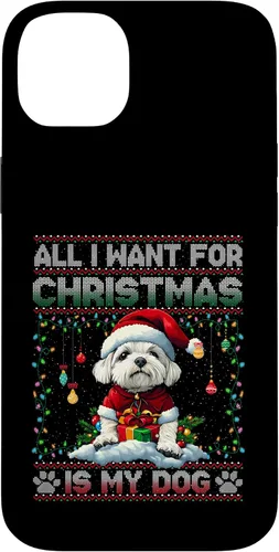 Vista 15 de Maltese Christmas Tree Lights Decorations Dog Lover Xmas Case for iPhone 17