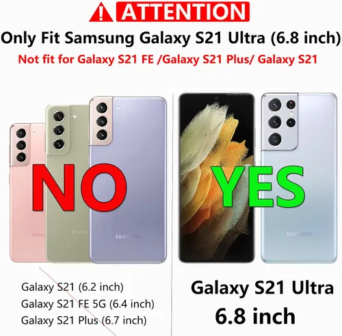 Vista 2 de Funda para Samsung Galaxy S21 Ultra, S21 Ultra con protector de pantalla, [probada contra caídas de grado militar], resistente, resistente, a prueba