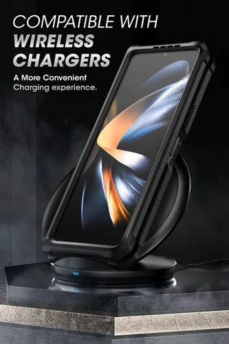 Vista 5 de SUPCASE Funda para Galaxy Z Fold 4 con soporte y clip para cinturón (Unicorn Beetle), [protector de pantalla integrado]