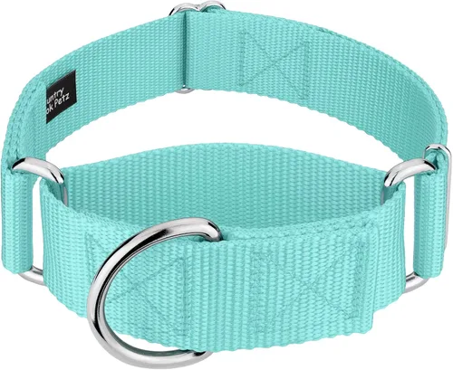 Vista 19 de Country Brook Design - Collar ancho para perro, ajustable para razas grandes - Collar de perro de nailon sólido Martingala
