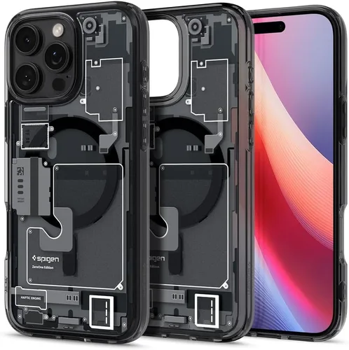 Vista 34 de Spigen Ultra Hybrid MagFit Impresión Digital Directa - Funda para iPhone 16 Pro [Diseño Personalizado][Compatible con Magsafe] - Analógica DDP