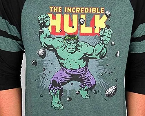 Vista 4 de Hulk Vintage Graphic Varsity - Fútbol americano manga 34 Raglan