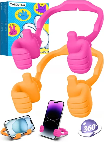 Vista 13 de Rellenos de calcetín para adolescentes, niñas, niños, adultos Soporte para teléfono celular: SOPORTE DE TELEFONO CELULAR PEREZOSO CON PULGAR HACIA