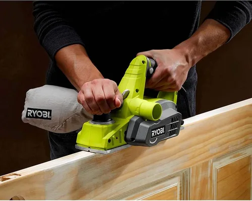 Vista 6 de Ryobi HPL52K 6 Amp 16,500 RPM 3 1/4" Cepilladora manual con cable con soporte y puertos de polvo duales