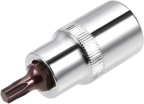 Vista 12 de uxcell Longitud del acero 180.4 ft m del zócalo S2 de la broca Torx de la impulsión de 1/2 pulgada T25