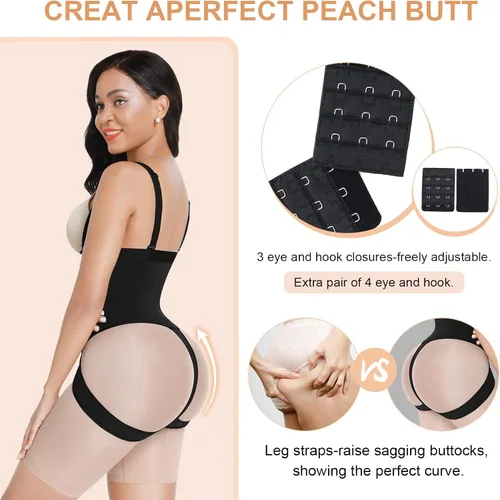 Vista 3 de FeelinGirl Faja moldeadora para mujer, firme, triple control de abdomen, pantalones cortos Faja levanta glúteos, moldeador de cuerpo invisible
