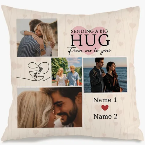 Vista 11 de Six Image Custom Pillow Case with Personalized Words for Mom, Decorative Cushion offering a Warm Gift for Birthdays Anniversaries Christmas or Home