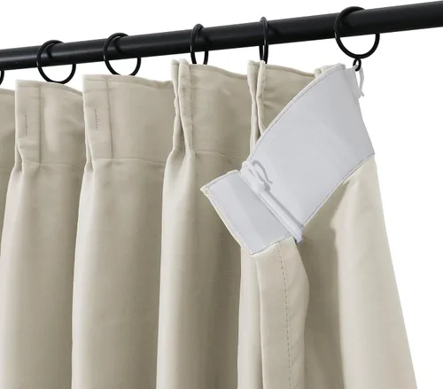 Vista 3 de TWOPAGES Cortinas plisadas opacas de 63 pulgadas de largo para ventanas pequeñas, cortinas opacas con aislamiento térmico para oscurecer