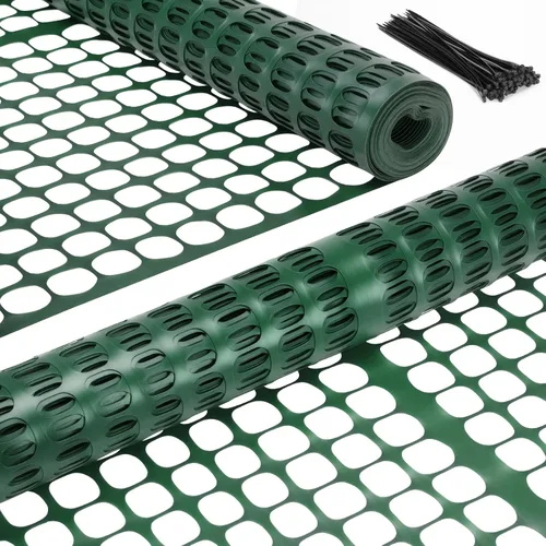 Vista 9 de Ohuhu Valla de seguridad de plástico para jardín de 4'x50'/5.3 libras, color negro