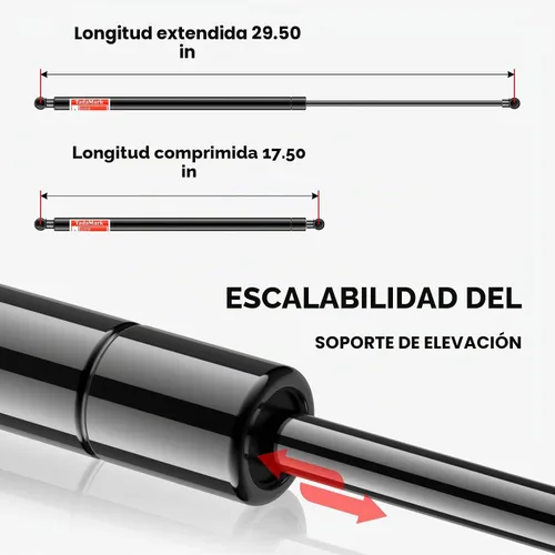 Vista 4 de 2 piezas de soportes de elevación de portón trasero de maletero, amortiguadores, puntales de compuerta trasera, varillas compatibles con Mini Cooper