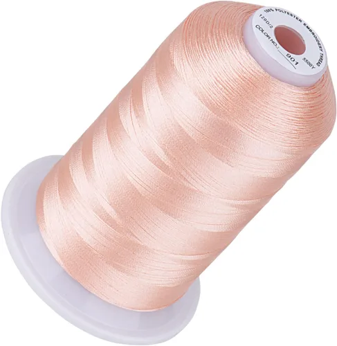 Vista 106 de Simthread 5500 yardas de hilo de bordar, 5000M de alto rendimiento 40WT 100% hilo de poliéster – 170+ colores vívidos, clasificado de alta velocidad