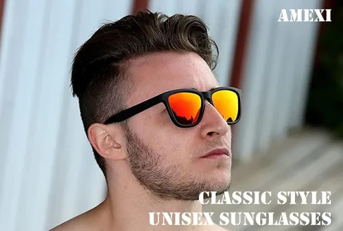 Vista 2 de AMEXI Gafas de sol polarizadas cuadradas clásicas para mujeres y hombres, protección UV, gafas de sol para conducir, estilo retro de diseñador 332