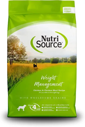 Vista 10 de NutriSource Alimento seco para perros para control de peso, proteína de pollo, 12 libras Granos inclusivos, probióticos y prebióticos apoyo