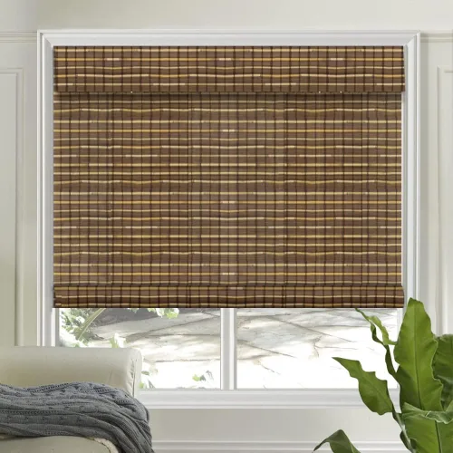 Vista 17 de LETAU - Cortinas de madera para ventanas con cenefa, filtran la luz