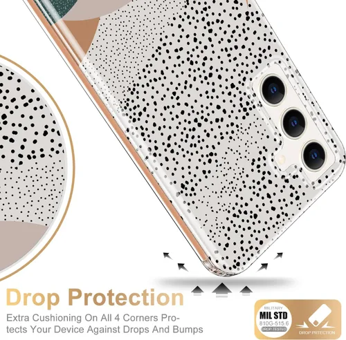 Vista 4 de MERRO Funda para Samsung Galaxy S24 Plus, funda duradera con diseños de moda para mujeres y niñas, elegante funda protectora para teléfono de 6.2