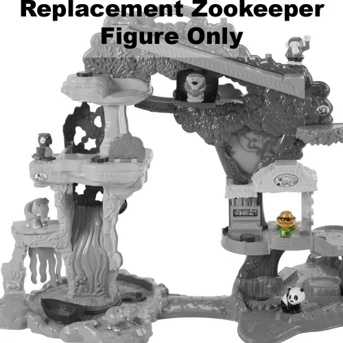 Vista 5 de Pieza de repuesto para Safari Playset – Fisher-Price Little People Share and Care Safari FHF35 – Incluye 1 figura de Zookeeper