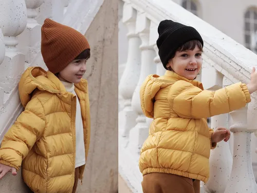 Vista 2 de LMLALML Gorro para niños pequeños, elegante gorro de invierno de punto para niños pequeños