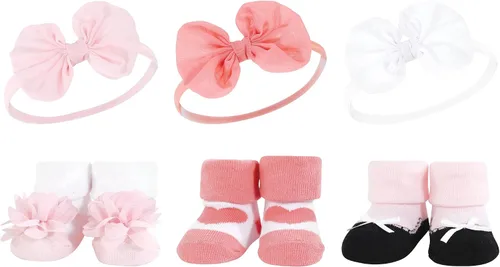 Vista 82 de Hudson Baby Conjunto de regalo de diadema y calcetines para niña