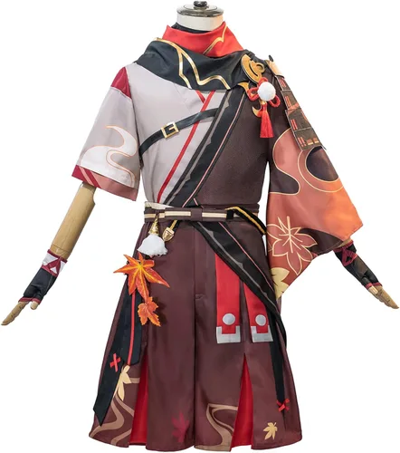 Vista 2 de NSPSTT Kazuha Genshin Impact Cosplay Kaedehara Kazuha Cosplay para hombres disfraz de kimono japonés juego de cosplay talla XL
