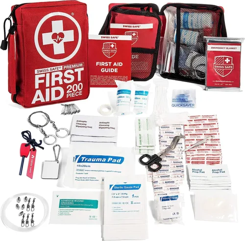 Vista 8 de 2-pulgadas-1 kit de primeros auxilios (120 piezas) + Bonus 32-Piece Mini Kit de primeros auxilios: Compact para en casa, al aire última