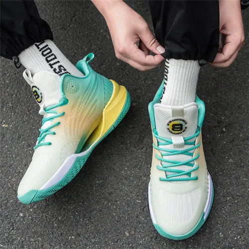 Vista 3 de Zapatos de baloncesto para hombre, antideslizantes, para correr, caminar, ligeros, transpirables