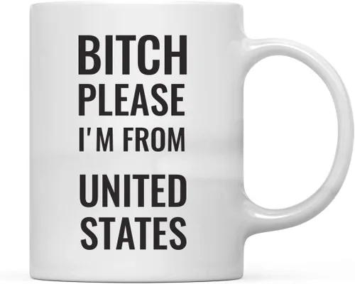 Vista 25 de Andaz Press Taza de café de 11 onzas, regalo de broma, Bitch Please I'm from Alabama, paquete de 1, incluye caja de regalo, divertidas ideas