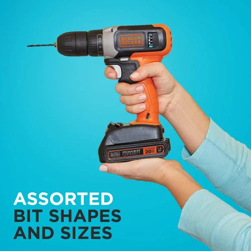 Vista 4 de beyond by BLACK+DECKER Juego de brocas / Juego de puntas de destornillador, 46 piezas (BDA46SDDDAEV)